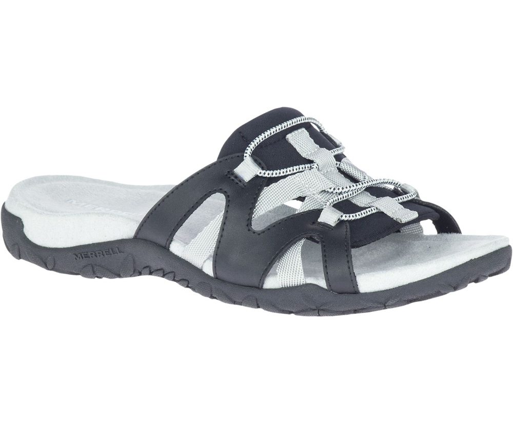 Sandálias Senhora - Merrell Terran Cage Slide - Branco/Pretas - ONP517849